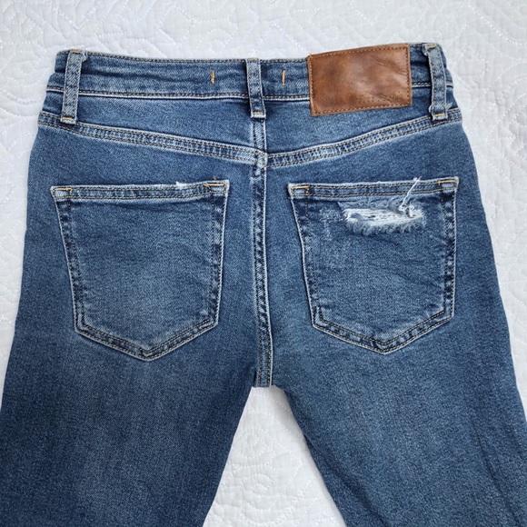 HP Free People Boot Cut Dark Insert Jeans Sz 24 - Picture 7 of 8